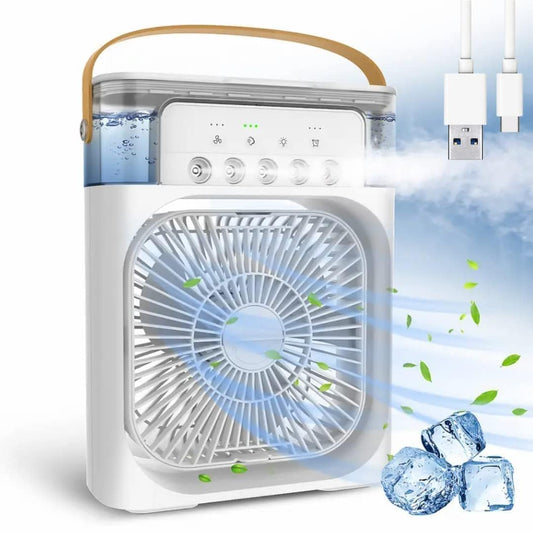 TEKCOOL Mini Cooler for Room Cooling AC Portable Mini Fan Artic Cooler with 7 Colors LED Light, 1/2/3 H Timer, 3 Wind Speeds and 3 Spray Modes for Office,Home,Dorm,Travel?-